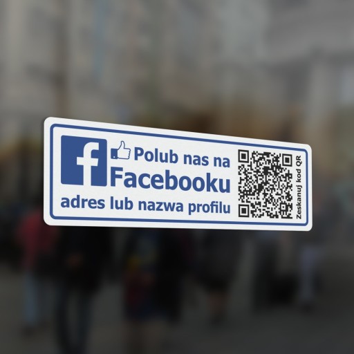 Lajkujte nás na Facebooku QR - nálepka 7x22