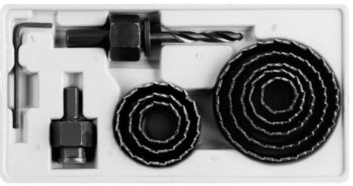 Sada dierovacích píl s adaptérom: 19-64 mm 11 ks.
