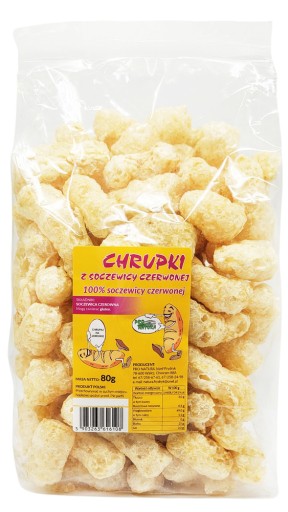 Prírodné chrumky z červenej šošovice