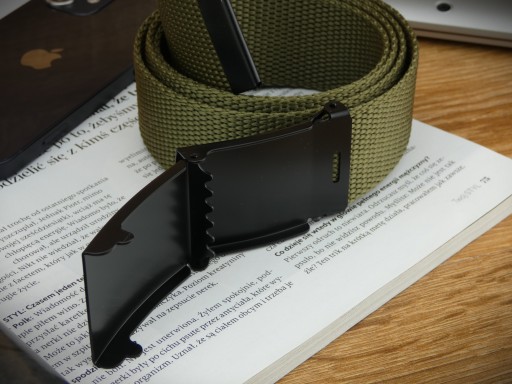 115cm Pánsky KHAKI taktický MILITARY opasok na NOHAVICE