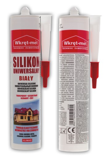 Univerzálny biely silikónový tmel, kvalitný, veľký skrutkovač, 310ml