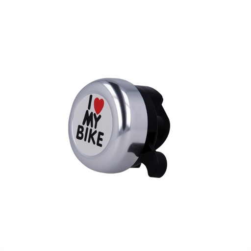 Milujem svoj bicykel strieborný zvonček na bicykel