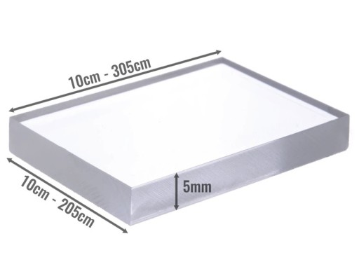 PLEXI / PLEXI / PLEXI DOSKA - 5mm - Vyrobené na mieru