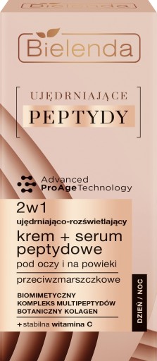 Bielenda spevňujúce, spevňujúce a rozjasňujúce peptidy