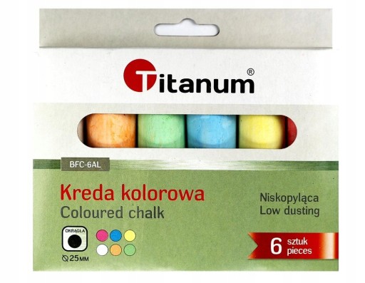 Školská krieda na maľovanie, 6 farieb