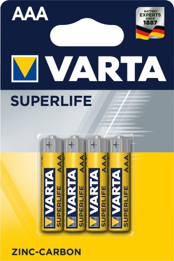 Batéria Varta R03 AAA Superlife s malým prstom 4 ks