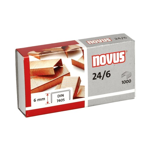 NOVUS Medené spony 24/6 1000 kusov