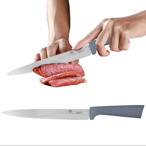 DOMÁCI GASTRONOMICKÝ NÔŽ DLHÝ NA SEKANIE ZELENINY A BYLINKOV OSTRÝ S BRDOU 21cm