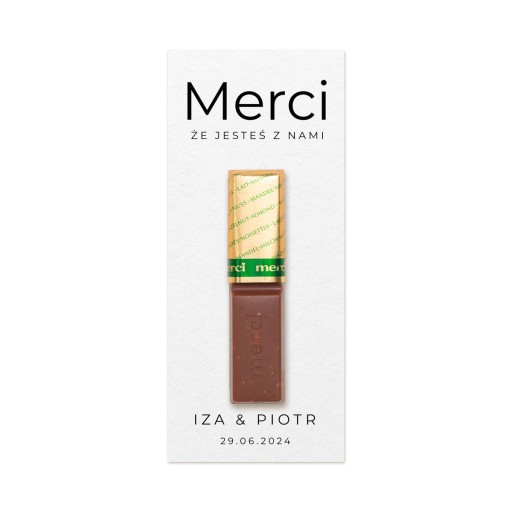Darček pre hostí MERCI, sada 10 kusov. PERS svadba.
