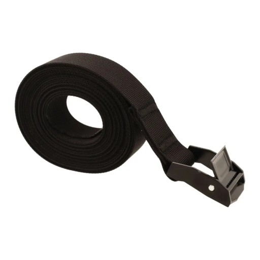 Upevňovací pás 25 mm x 150 cm Spona Samoupínacia čierna 250 kg POLYAMIDOVÁ páska
