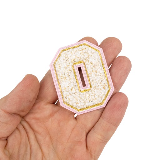 PATCH vyšívaná veľká číslica 0 nápis čísla ZERO