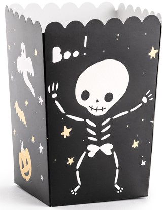 POPCORN BOXY na party DISHES lebky 6 ks