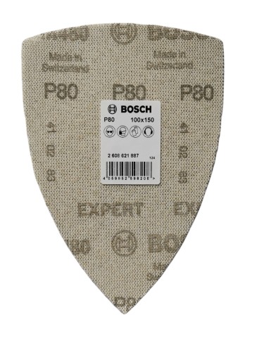 BOSCH brúsna sieťka na suchý zips 100x150mm P80 1 ks.
