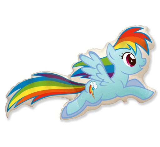 Fóliový BALÓN Poník RAINBOW DASH Poník NARODENINY Hel