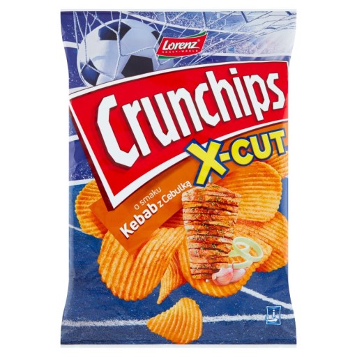 Crunchips X-Cut Kebab chips s cibuľou 140 g