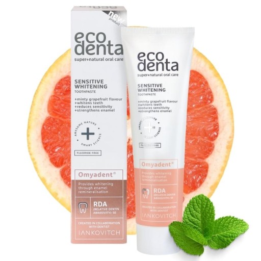 Eco Denta zubná pasta na bielenie citlivých zubov (Grapfruit + Omyadent) 100m