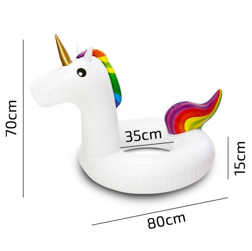 NAFUKOVACÍ MATRAC JEDNOROŽCA NA PLÁVANIE KOLESA POON TOO 80CM DETSKÝ BAZÉN PLÁŽ