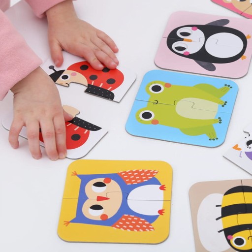 CZUCZU puzzle páry Aranžujem polovice ZVIERATÁ 18m+