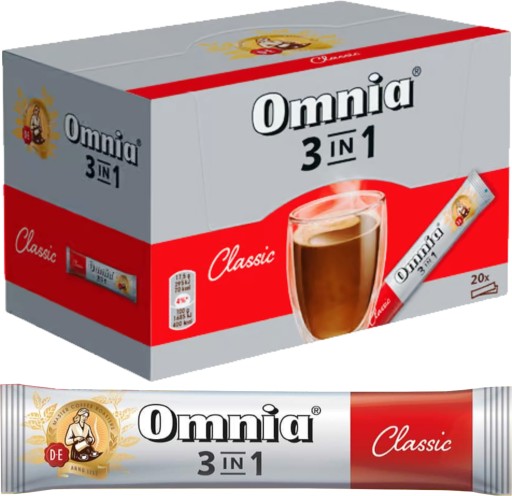 Jacobs Classic OMNIA 3v1 instantná káva 20 ks - OUTLET