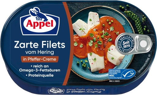Filety zo sleďov v paprikovom kréme 200g Appel Nem