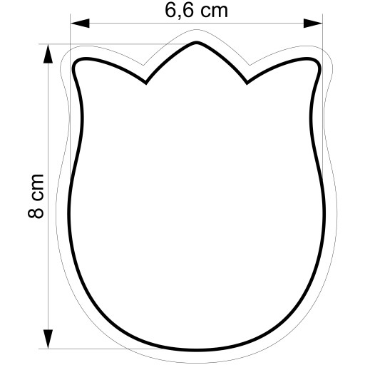VEĽKONOČNÁ forma Vykrajovačka na perníky EASTER Flower Tulip 8cm