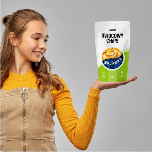 OVOCNÉ CHIPS Banán - Čučoriedka 40g HiFOOD ZDRAVÁ SNACK 12m+