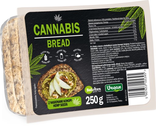Celozrnný chlieb s konopnými semienkami 250g.GF