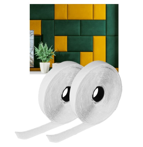 PEVNÁ SAMOLEPIACA PÁSKA NA VELCRO ROLEČKA S LEPIKOM 30mm biela