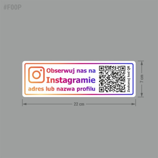 Sledujte nás na Instagrame QR - nálepka 7x22