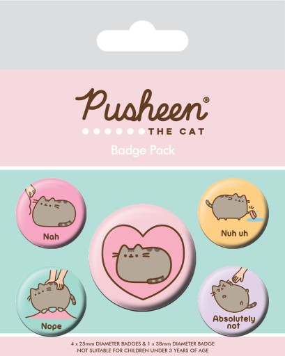 Špendlíky Pusheen Cats Nah, sada 5 kusov, pre deti