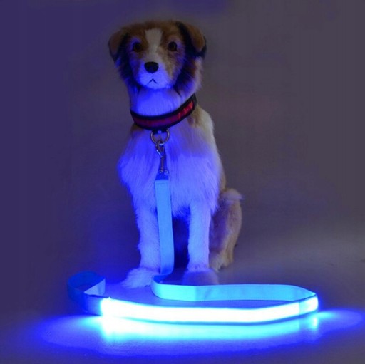 USB LED vodítko PSA 25mm, farebné, SVIETIACE, vychádzkové, zimné, jesenné, nočné, 1,2 m