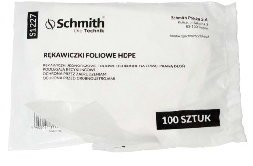 Schmith hdpe fóliové rukavice S1227 100 ks