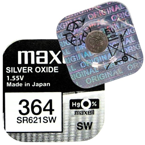 Batéria SR621SW 364 pre MAXELL Watch Silver Button 1 kus Originál