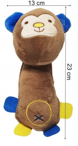Hračka pre psa z plyšového materiálu S pískadlom, VEĽKÁ SILNÁ 22 cm