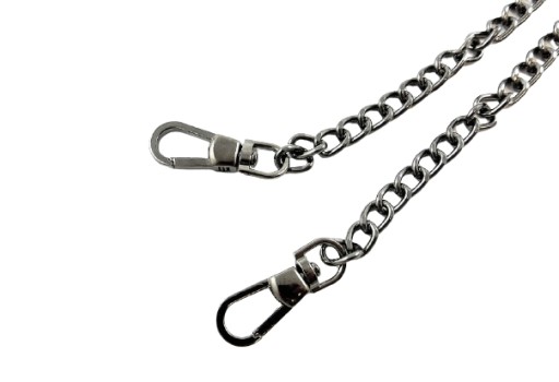 Retiazka na tašku 50 cm + 2 karabíny - oxidované