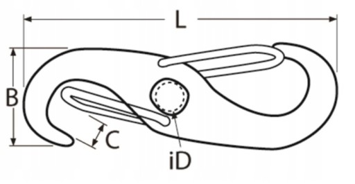 NEREZOVÁ NEREZOVÁ KARABÍNA PRE DVOJLANÁ 110 mm