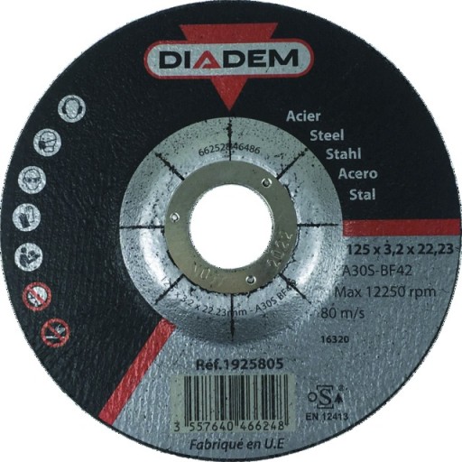 DIADEM rezací kotúč metal inox 125x3,2x22,23mm