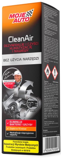 CleanAir ODSTRAŇOVAČ KLIMATIZÁCIE ČIERNA - 150ml