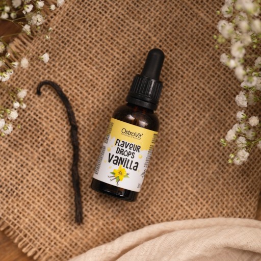 OstroVit Aróma Prídavná látka do jedla Vanilka 30 ml Ochutené KVAPKY BEZ CUKRU