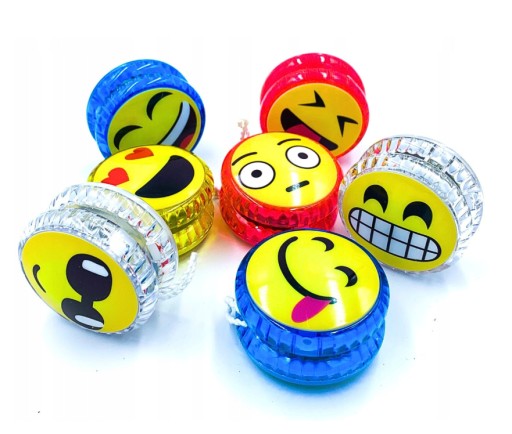 ŽIARENÉ JO-YO PRE DETI EMÓCIE ÚSMEVY LED FACEBOOKY LED FAREBNÉ SVETLÁ