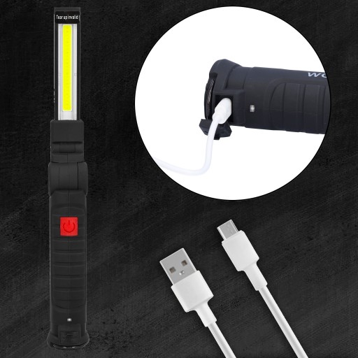 WORKSHOP LIGHT LED USB dobíjacie s COB magnetom 5v1
