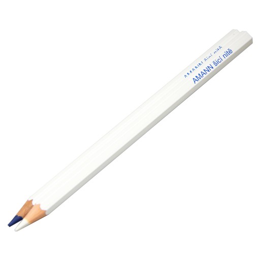 AMANN krajčírska krieda v ceruzke BIELA + MODRÁ