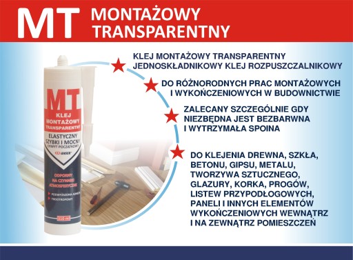 Bezfarebné montážne lepidlo Anser MT 310 ml