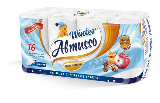Almusso toaletný papier 16 ks, vôňa PEČENÉ JABLKO A ŠKORICA, 3 vrstvy