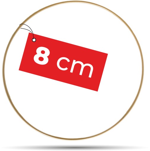 Kovový prsteň, lapač snov, ZLATÝ MATNÝ, 8 cm