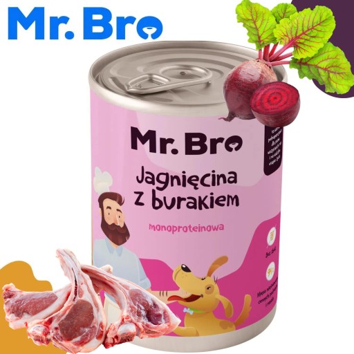 Pán. Bro Jahňacina s cviklou 400g – Monoproteín BEZ KURČA