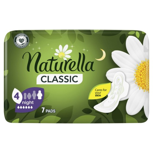 Nočné hygienické vložky Naturella Classic 7 kusov