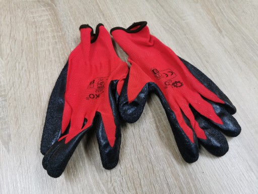 Ochranné pracovné rukavice LATEX, červené, VEĽKOSŤ 9