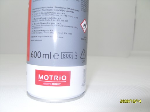 RENAULT MOTRIO ČISTIČ BRZD NA ODMASŤOVANIE 600ml