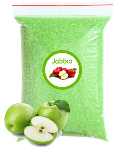 Cukor na cukrovú vatu Jablko 1kg Jablkovo zelené Suché